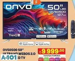 ONVO 50 ULTRA HD ANDROİD SMART LED TV AKILLI TELEVİZYON